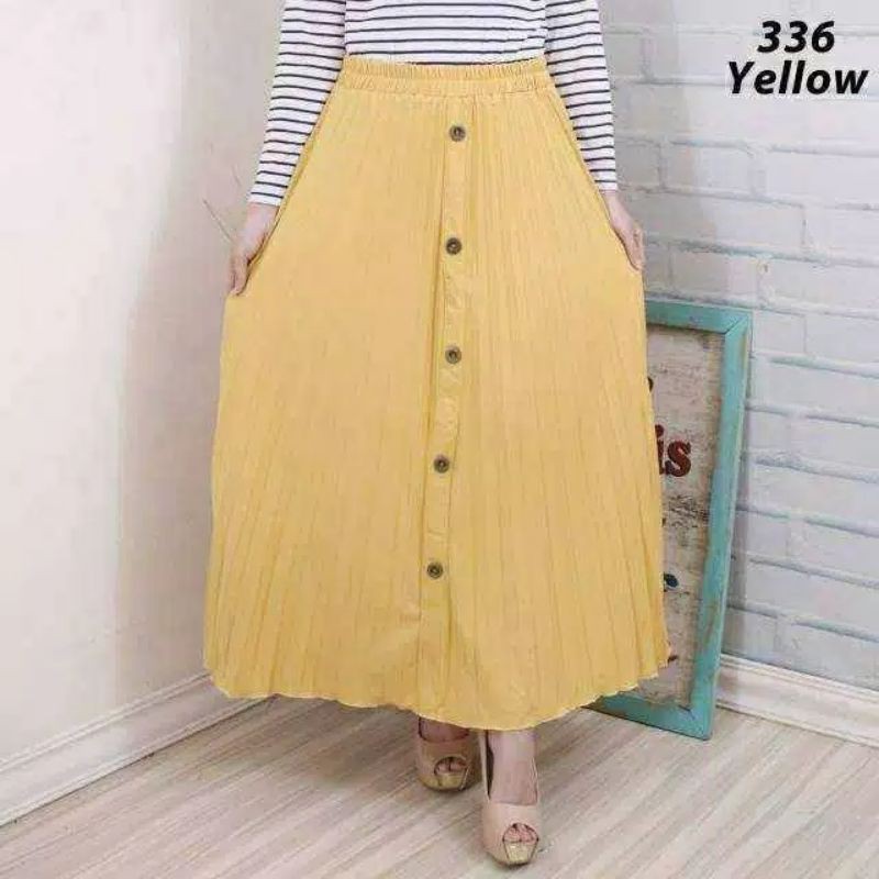 ROK PLISKET KANCING PREMIUM PLEATED SKIRT / ROK PRISKET / PLEATED SKIRT 1kg muat 6pcs (COD)