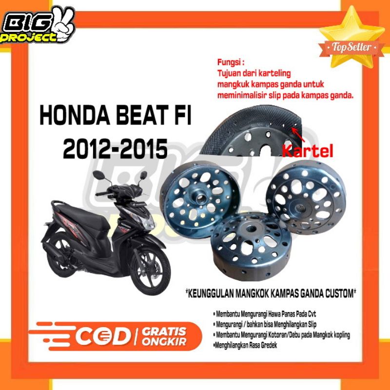 MANGKOK KAMPAS GANDA CUSTOM BOLONG KARTEL BEAT FI 2012-2015 STATER KASAR / MANGKOK KAMPAS GANDA BEAT