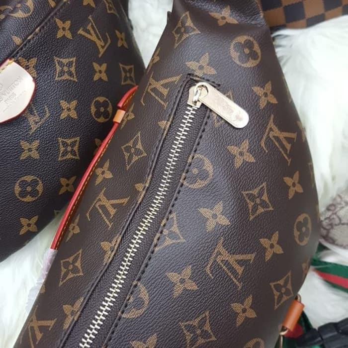 EDISI TERBARU TAS WASTBAGS LV SUPER READY MONO DAN DAMIER FULL EMBOS UK 30 X 15CM KEBURU HABIS..