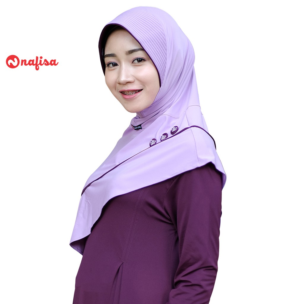 Jilbab Instan Bergo Nafisa ADELIA | Hijab Instan Bergo Segitiga Samping Kerudung Premium Bergo PAD