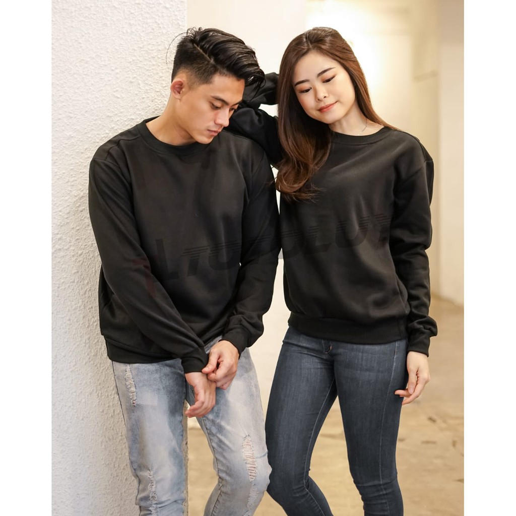 AFOLATO - SWEATER JUMPER COUPLE / SWEATER POLOS / TOTOLUY / HITAM