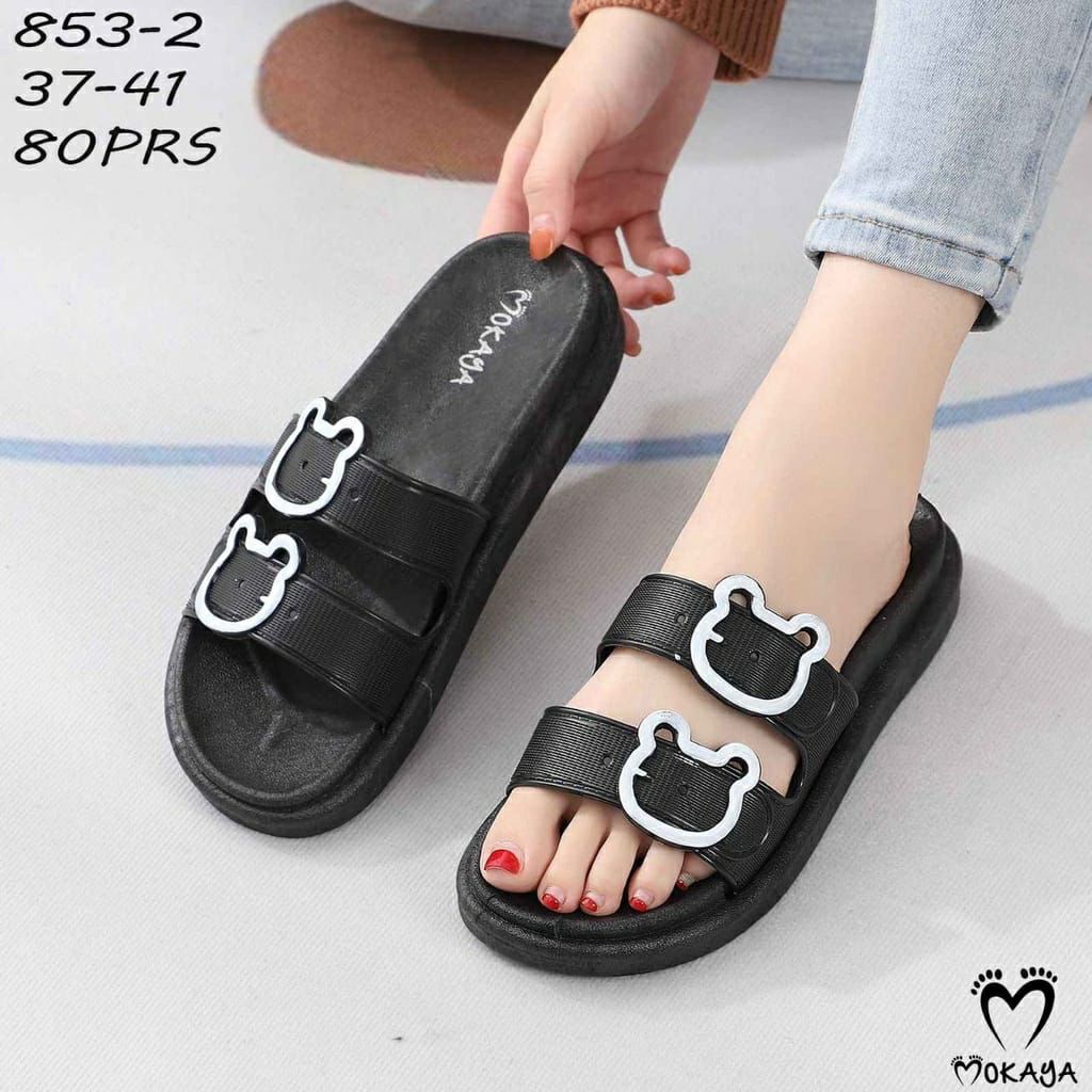 Sandal Gesper Twin Bear Wanita Jelly Import