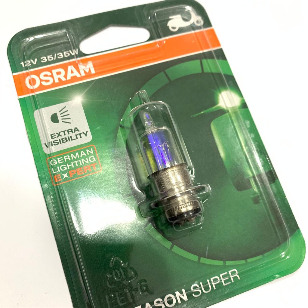 BOHLAM OSRAM ALL SEASON H6 KAKI 1 HALOGEN 35W AC DC TEMBUS HUJAN PNP