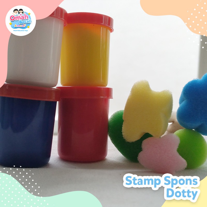 

Mainan Anak Edukasi Sensory Stamp Spons Dotty | Alat Melukis untuk Anak