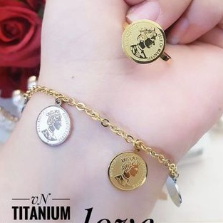 TiTanium set gelang cincin koin G51