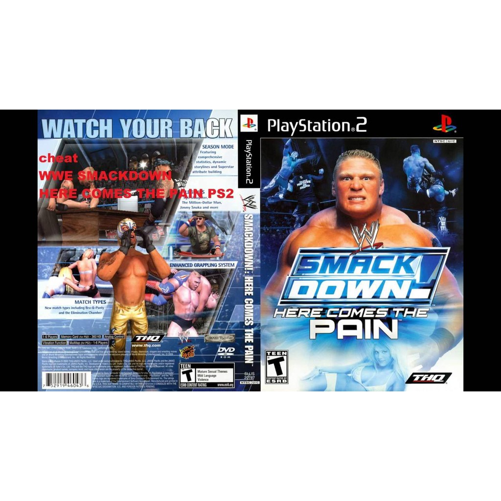 DVD Game PS2 Smackdown Pain DVD Burning Baru + Cangkang DVD