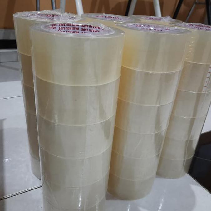 

[[BISA COD]] lakban bening daimaru 2 in 1/2 dus (36 pcs) TERMURAH Kode 1212