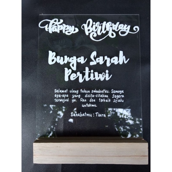 Akrilik Hias, Custom, Termurah, wisuda, wedding, birthday