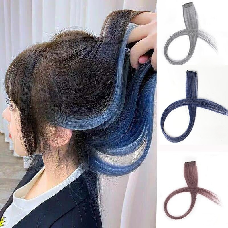 [Women Colourful Wig Piece  ] [ One Piece Seamless Wig Hair Clip] [ High Temperature Silk Wig Hairpin ] [  Wigs That Can Be Rolled and Trimmed ]