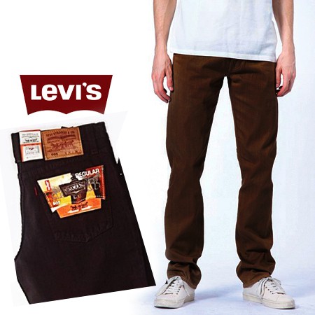 Celana Levis jeans Pria coklat Reguler fit / Brown / bigsize Celana Jeans U5R7