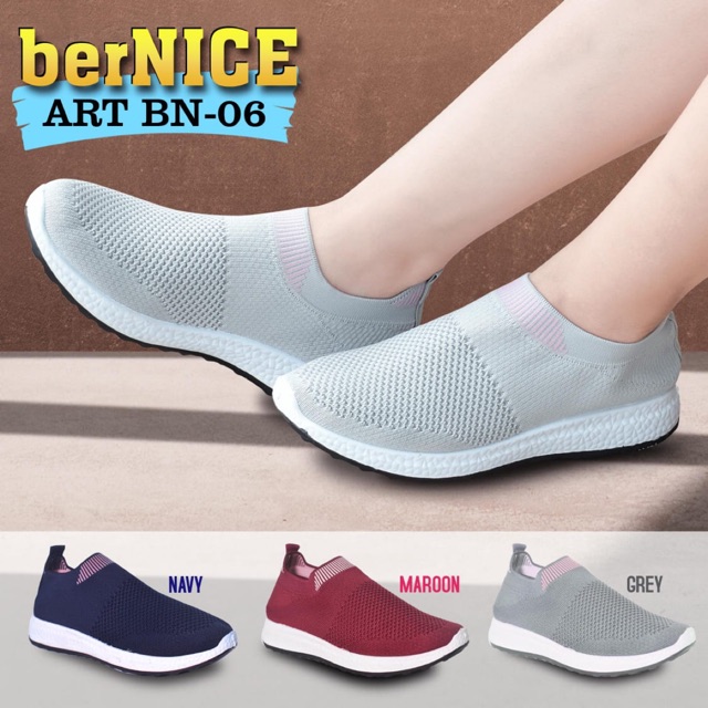 Bernice bn06 IMPORT ORI sepatu sport flat slip on