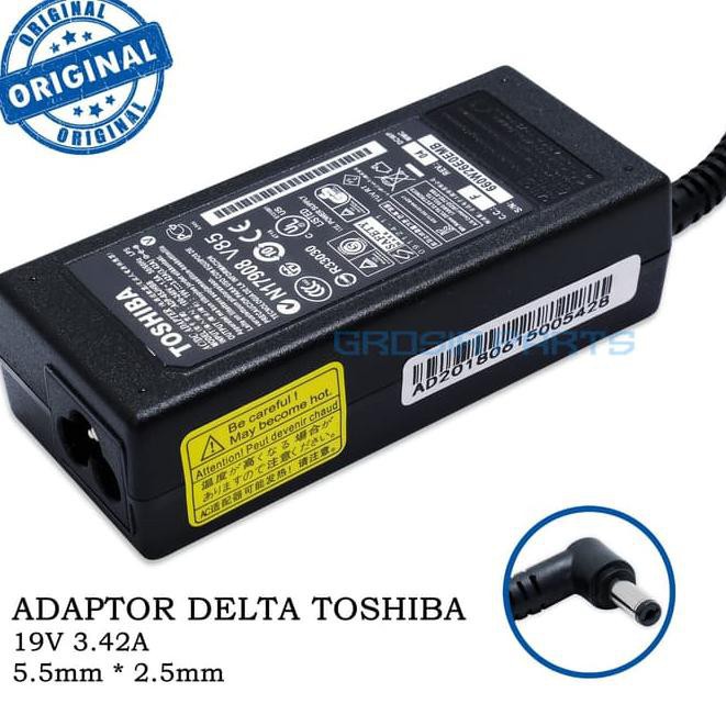 TOSHIBA 19V 3.42A-Adaptor Charger ORIGINAL TOSHIBA Satellite L745 L645 L635 L630 C800 C600