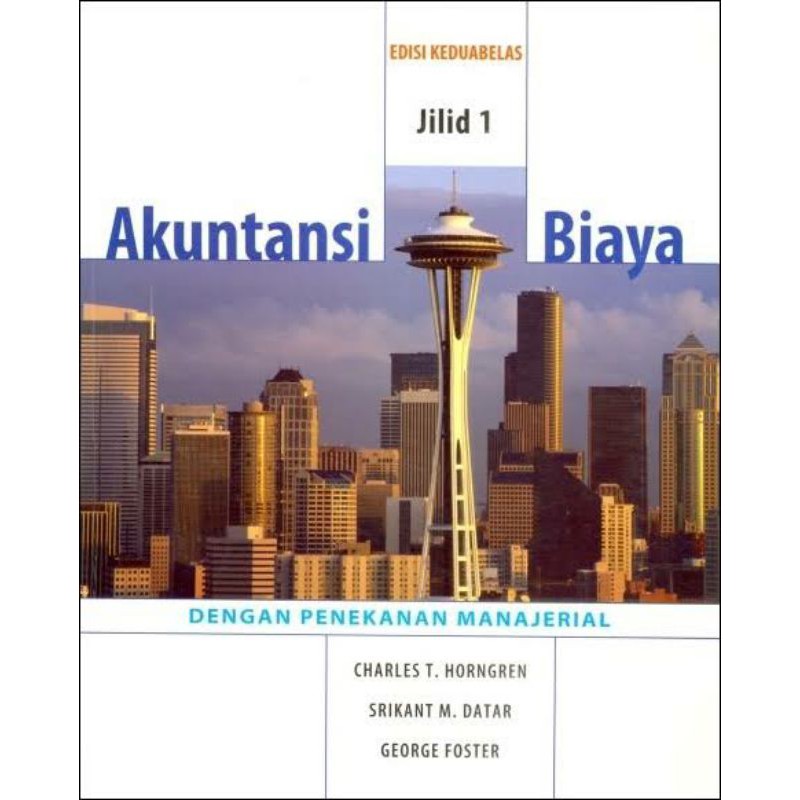 BUKU AKUNTANSI BIAYA JILID 1 JILID 2 EDISI 12 HONGREN  ORIGINAL ASLI 100% Erlangga-1