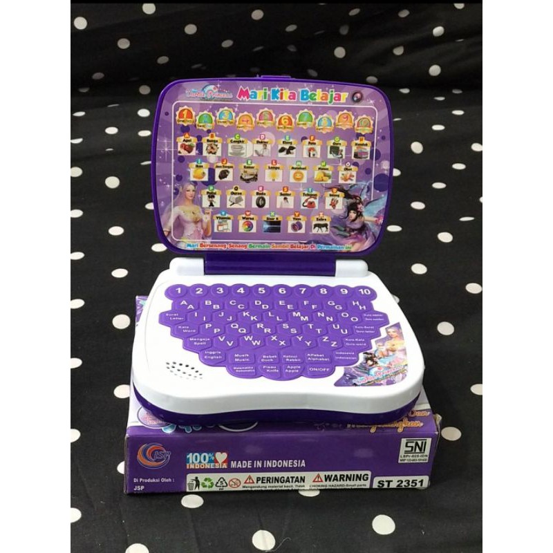 PROMO MAINAN EDUKASI LAPTOP ANAK-Ungu