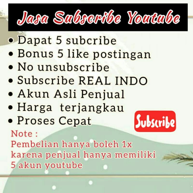 JASA SUBSCRIBE MURAH TERPERCAYA