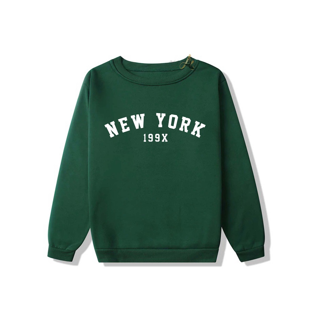 Sweater crewneck NEW YORK sweater Pria dan wanita  distro polos