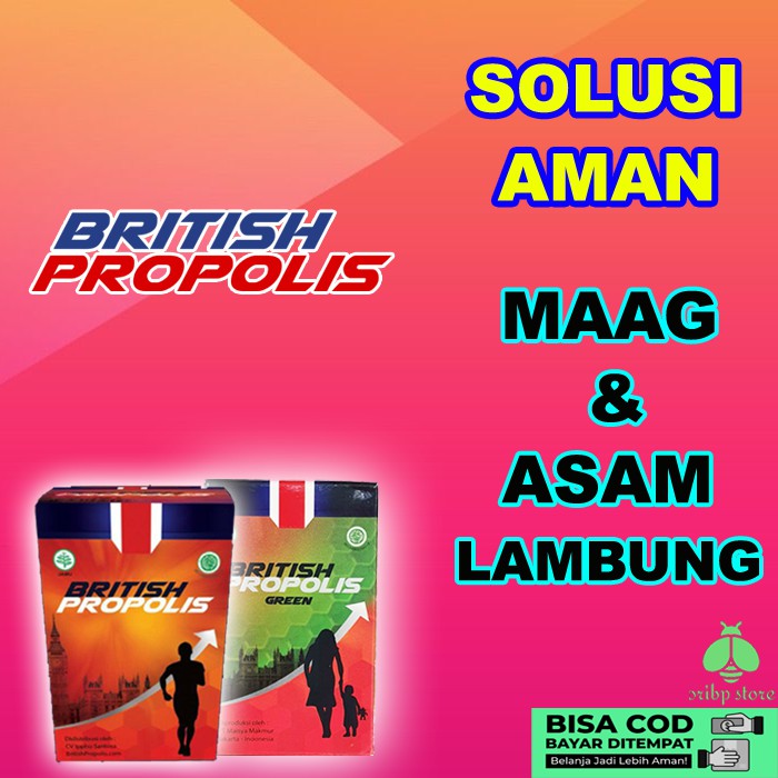 Propolis BRITISH PROPOLIS Vitamin Herbal Obat Herbal Maag Asam Lambung Diabetes Asam Urat Kolesterol