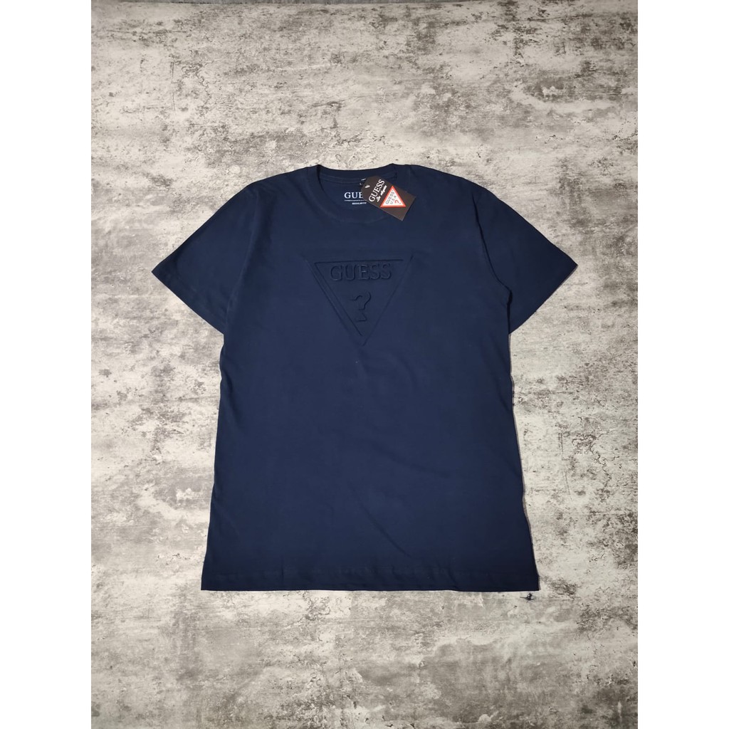 TSHIRT GUESS // KAOS GUESS UNISEX KATUN COTTON BAJU OBLONG PRIA WANITA GUESS EMBOSS FONT TIMBUL 3D