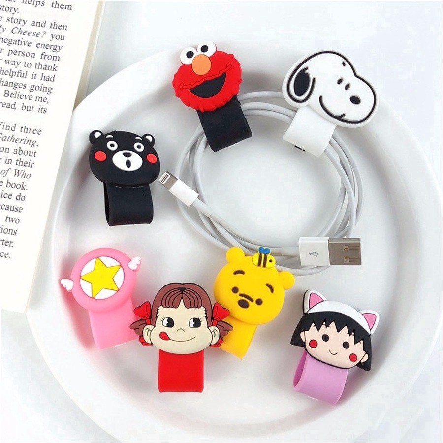 Holder Pelindung Kabel Earphone Desain Kartun Lucu