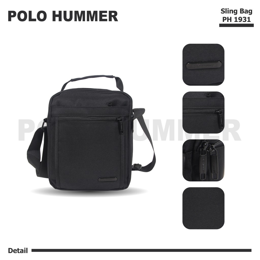 Tas Selempang Pria POLO HUMMER - Hitam