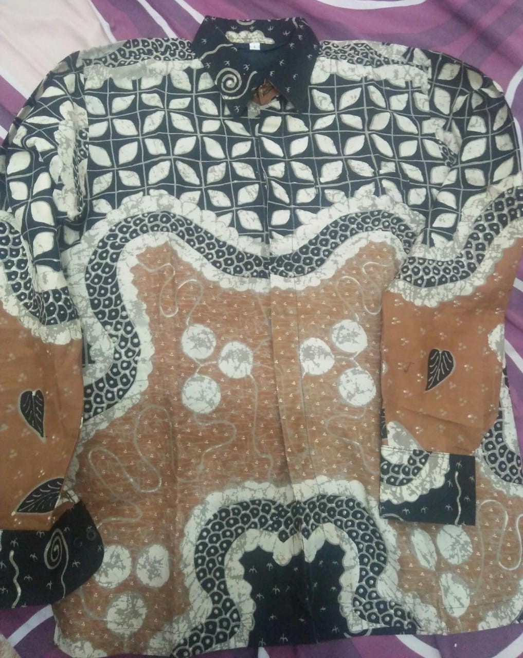 Batik Pria Bagas Lengan Panjang Size M-xxl Full Furing Batik Solo Katun Halus Sragenan