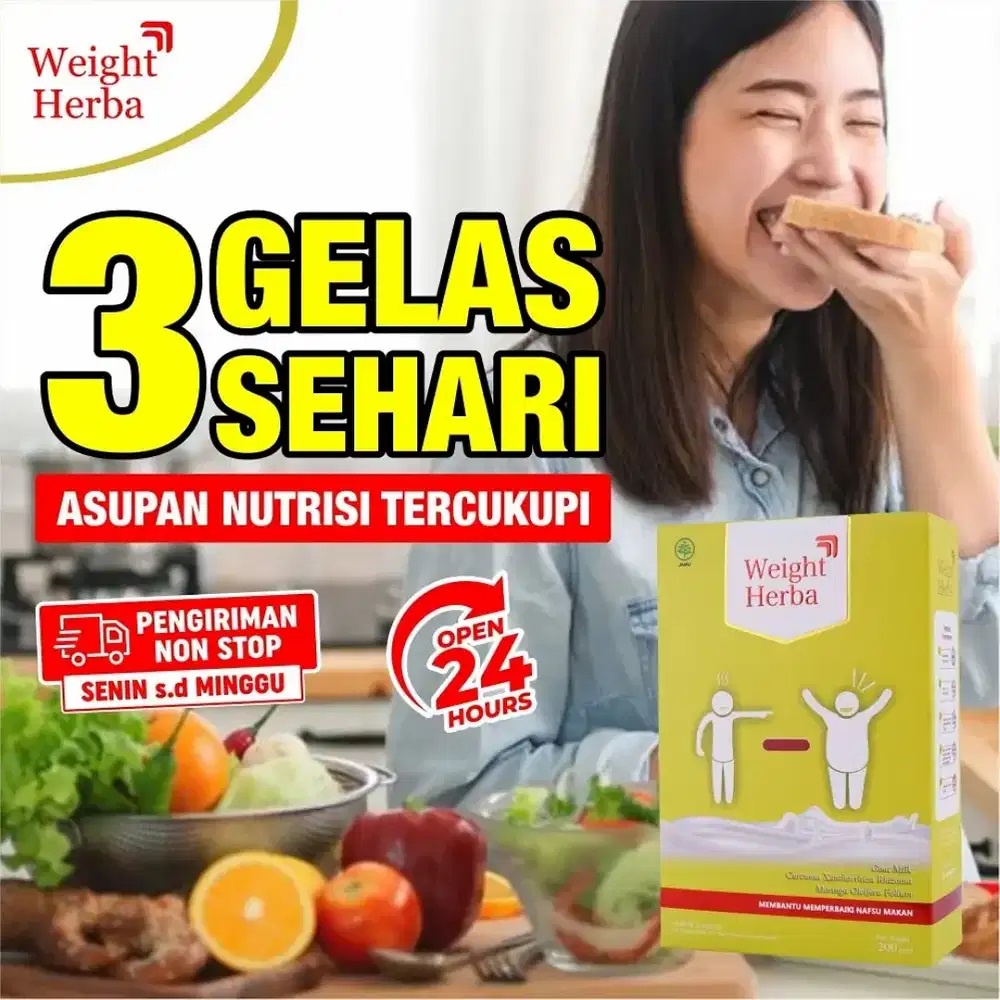 Weight Herba Susu Herbal Penambah Berat Badan 200g Weight Herba 100% ASLI ORIGINAL