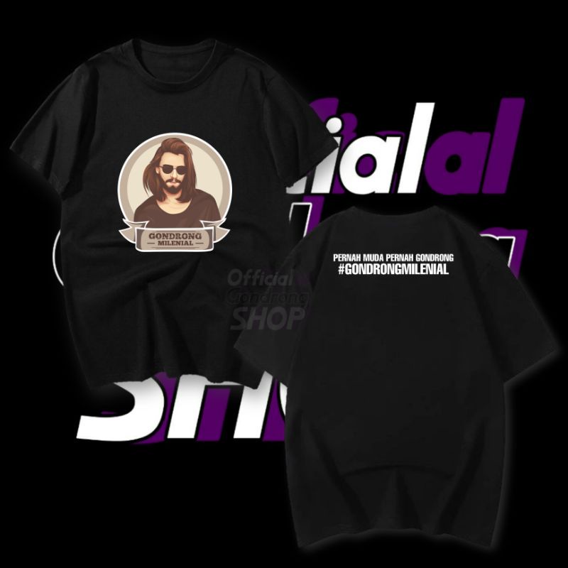 kaos / baju / t-shirt  gondrong milenial