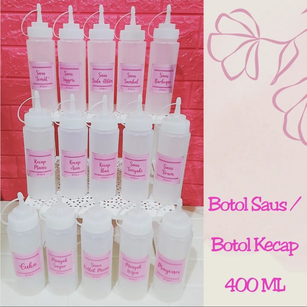 Botol Saus / Botol Kecap / Botol Minyak / Botol Saus stiker / Botol kecap stiker / botol saus plasti