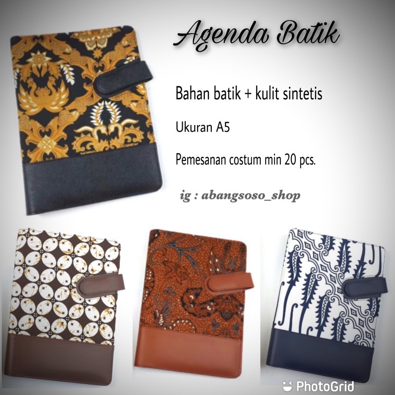 

Buku agenda diary kulit batik A5