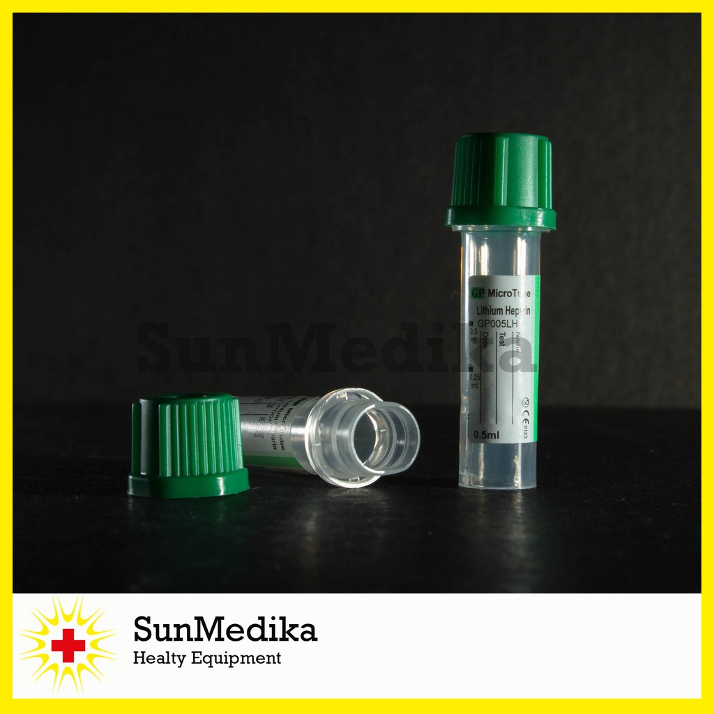Tabung Microtube Lithium Heparin 0,5ml Merk GP