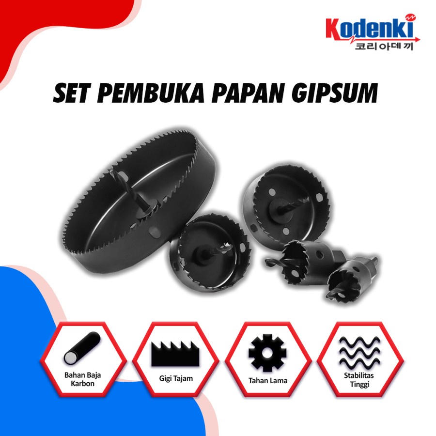 Holesaw Set 13pcs Mata Bor Gergaji Lubang Kayu PVC Hidroponik Hole Saw Set