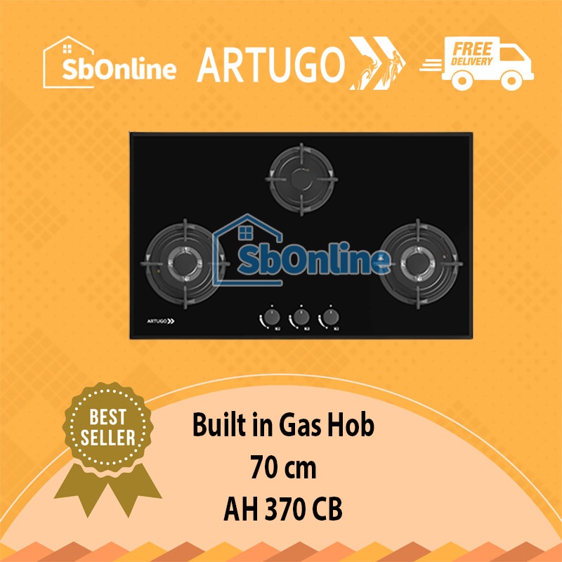 ARTUGO Built-in Gas Hob 3 Tungku - AH 370 CB