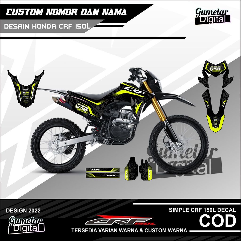 DECAL STIKER CRF150L DESIGN TERBARU 2022 KEREN