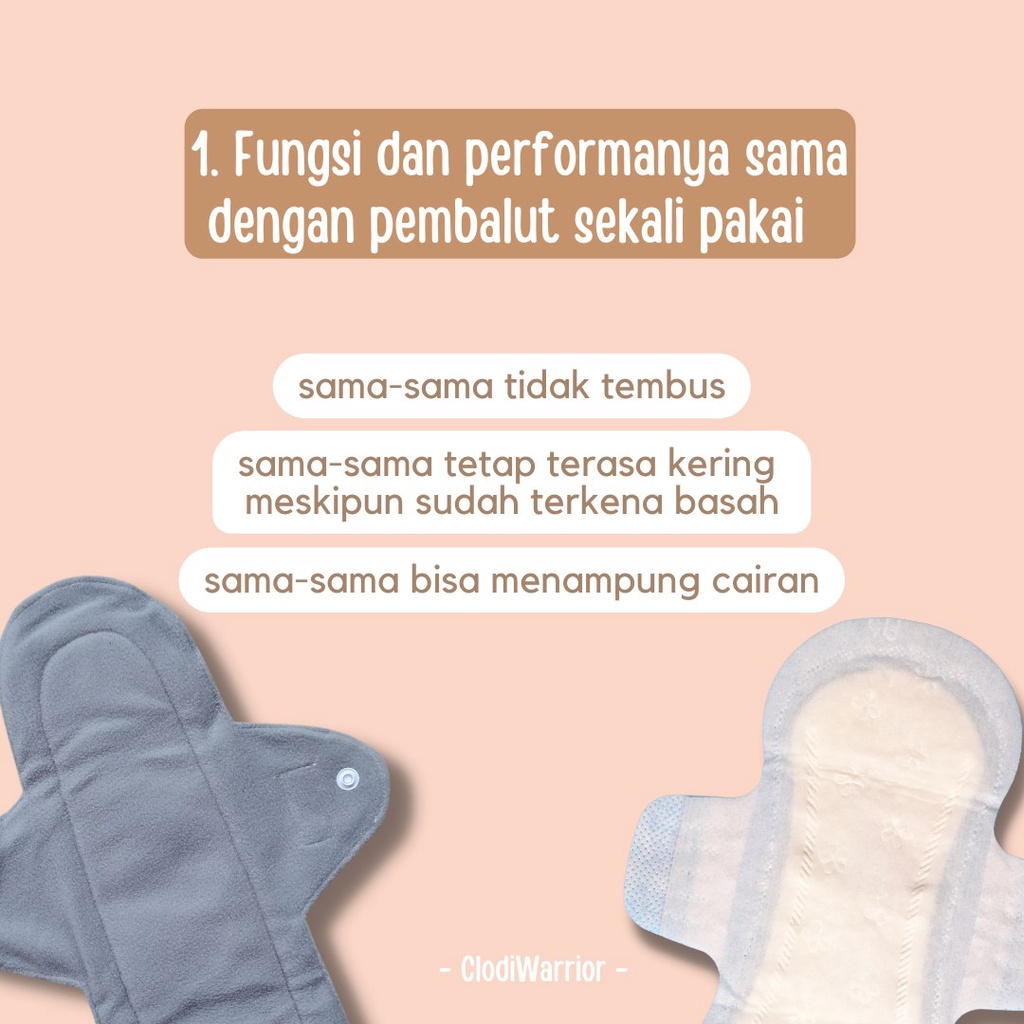 Ningrat Menspad Pembalut kain Cuci Ulang Wanita Menstrual pad SNI