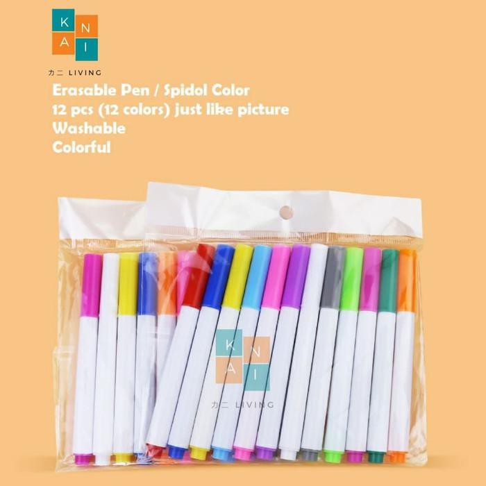 

Art / Erasable Book Pen Set - Refill - Washable Spidol - Washable Marker