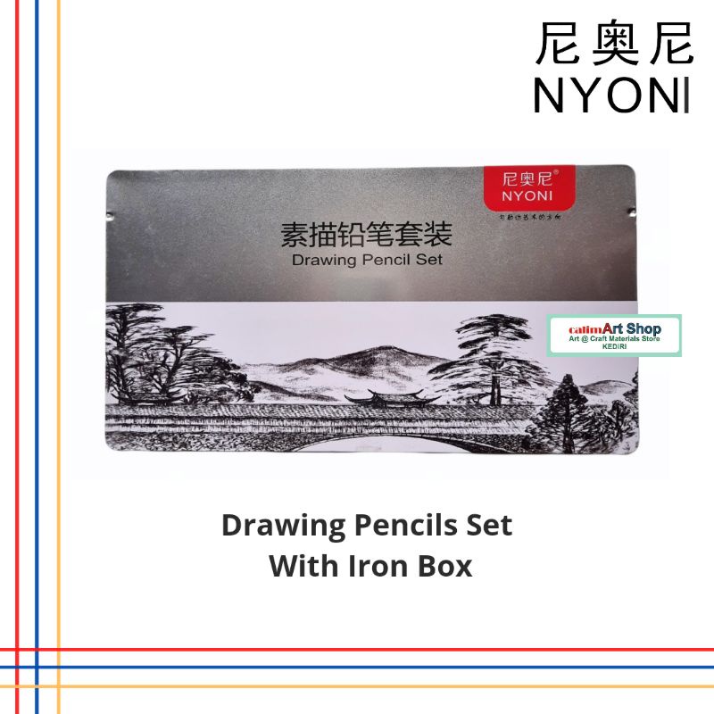 Pensil Gambar Nyoni Drawing Pencil Set - Paket Sketsa Lengkap