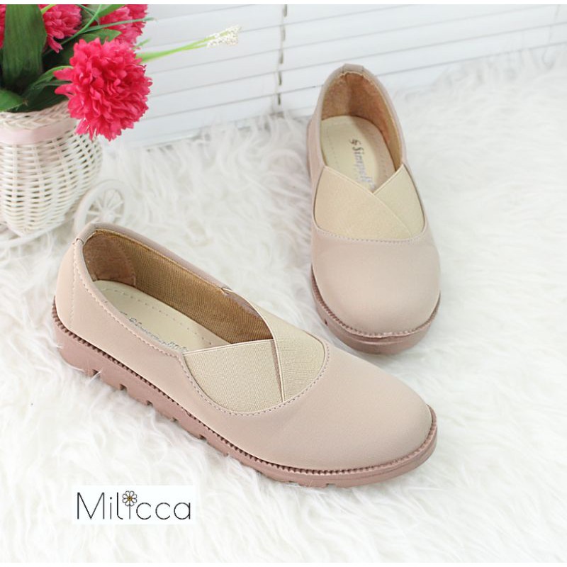 Milicca Sepatu Slip On Kekininian Kasual Dewasa Wanita Terlaris Salina