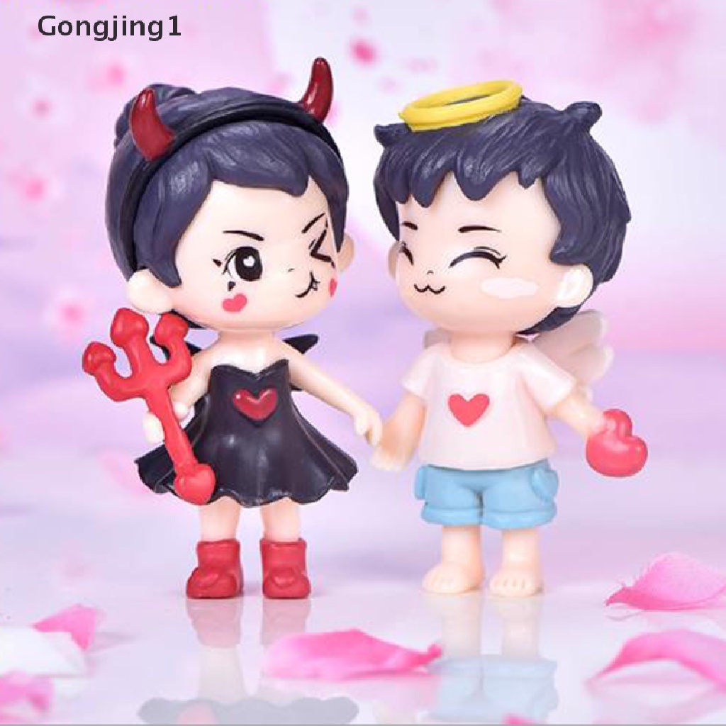 Gongjing1 Miniatur Pasangan Kekasih Untuk Dekorasi Taman Peri / Rumah / Hadiah Valentine