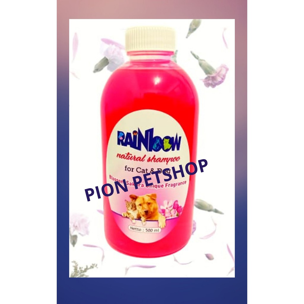 RAINBOW NATURAL SHAMPO KUCING &amp; ANJING MURAH ukuran 500 ml (Tutup ULIR/CAP)