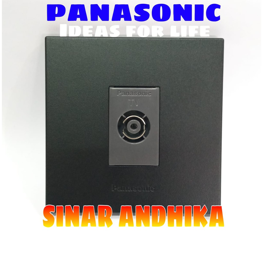 MODUL / JACK TV + FRAME HITAM STYLE E PANASONIC WESJ 78019B+WEJ 2501H