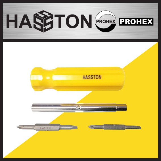 HASSTON PROHEX 2600-002 Obeng 4 in 1 Bolak Balik Obeng Multifungsi