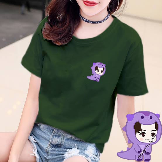 YOURSTYLE1119 - KAOS KARAKTER PURPLE REX DINO BAJU KAOS WANITA DISTRO UNISEX OVERSIZE JUMBO KEKINIAN