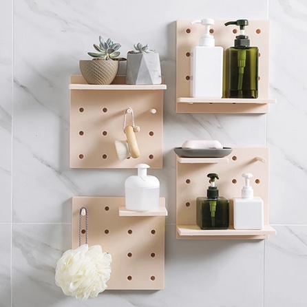 Rak Dinding Pegboard Organizer wall organizer Wall Shelf Tanpa Paku-4
