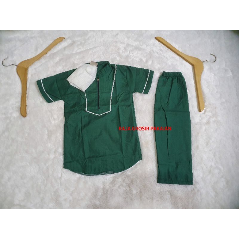 Baju Muslim Anak Laki Laki Usia 1-10 Thn/Koko Anak List Resleting Depan