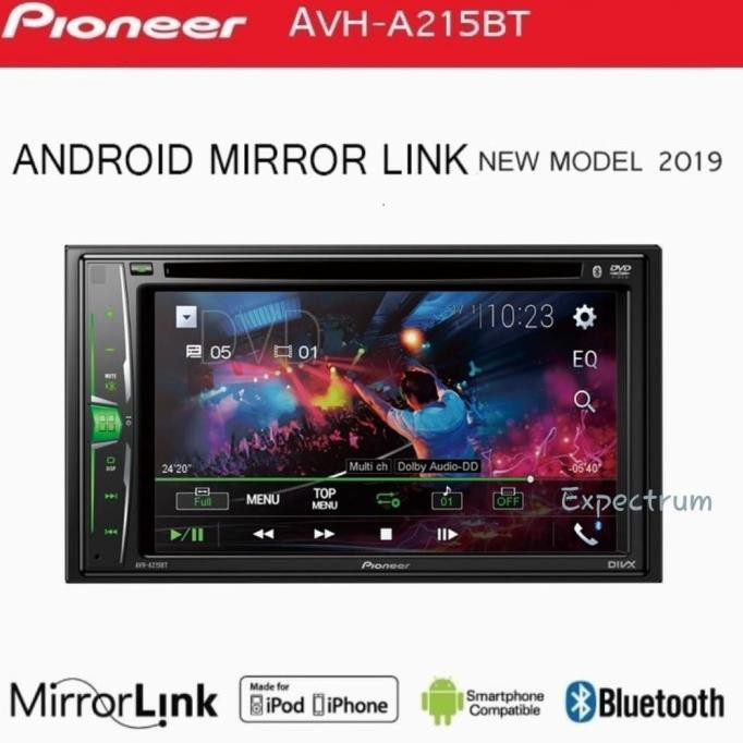 Pioneer AVH-A215BT Tape Mobil AVH A215 BT. Support ANDROID MIRROLINK