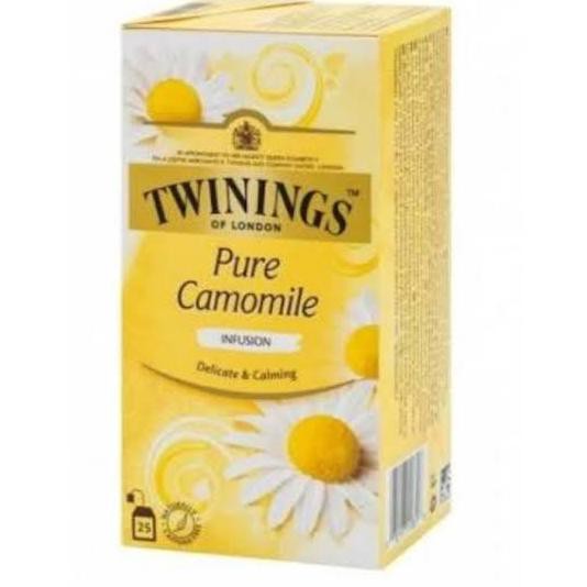 

twinings pure camomile tea box isi 25 bags