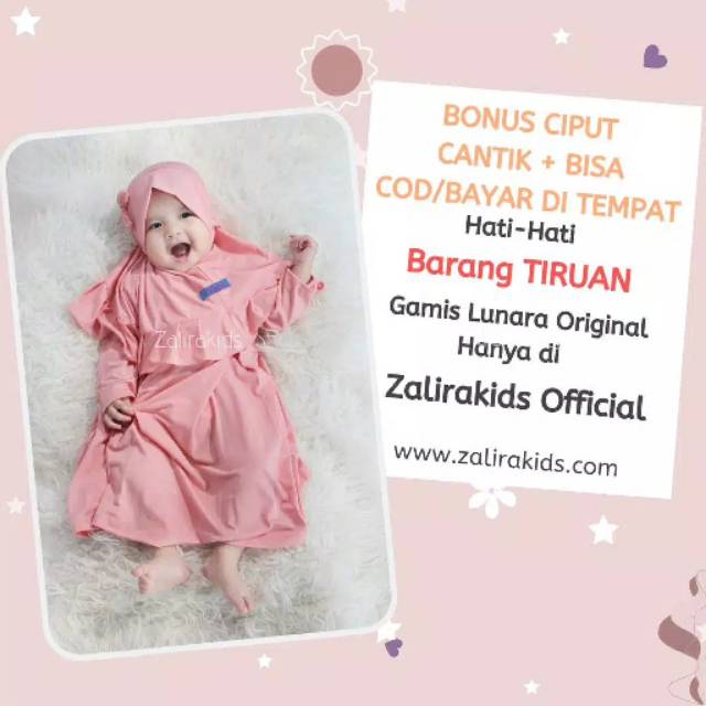 Khanza Original | Baju Gamis Anak Perempuan Lucu Paling Laris Usia 0-24 Bulan  |Zalira Kids Official