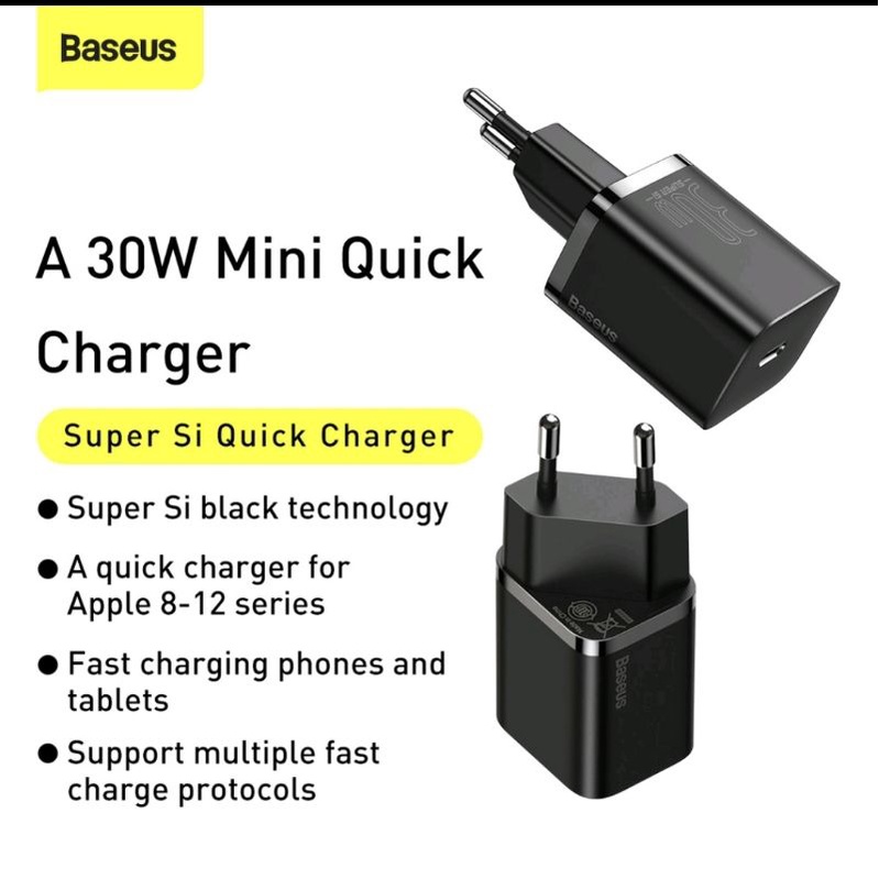 Baseus Kepala Charger Super SI Quick Charge 30W