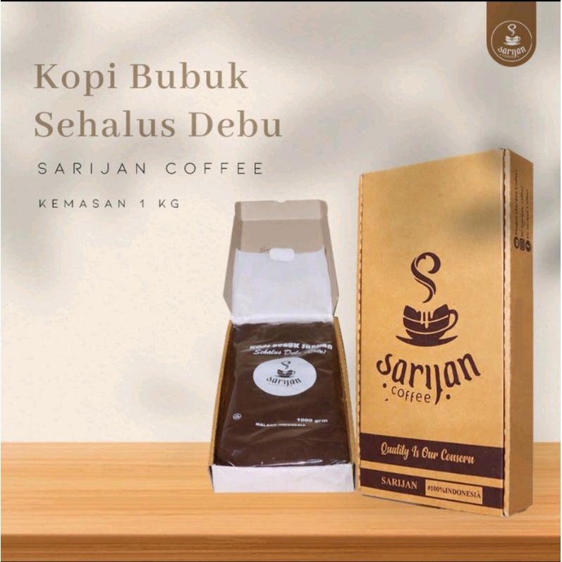 

KOPI SARIJAN Kopi Bubuk Sehalus Debu Kemasan 1kg