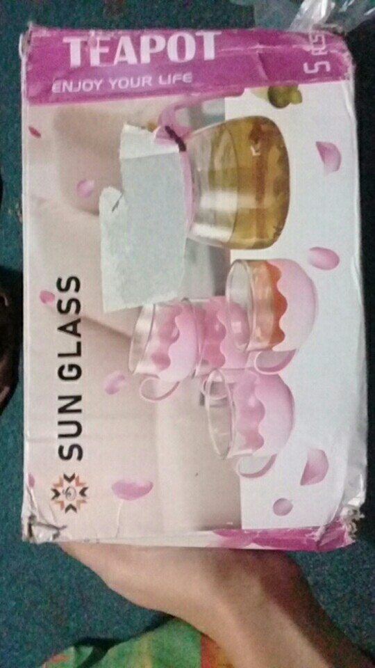 Tea Pot Set 5 In 1 /teko Set /teko Kaca/ Cangkir Kopi/ Teapot